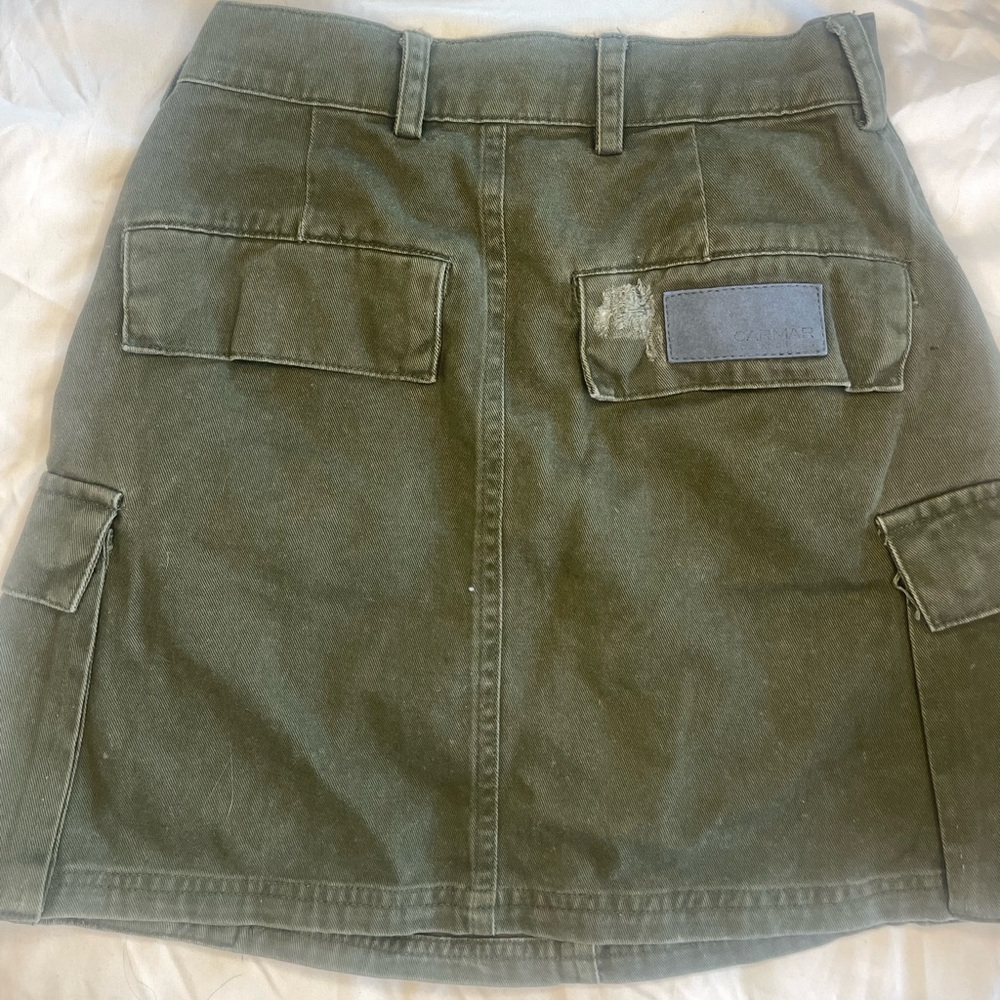 LF Carmar olive jean skirt - Picture 3 of 7